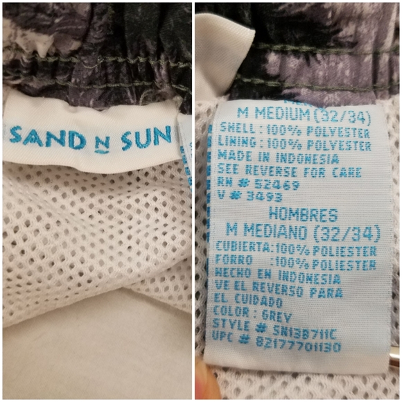 Sand n sun board shorts swimwear swim trunks mens med 32-34 - Picture 8 of 8